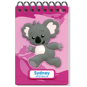 NOTEBOOK SOFT PVC KOALA PINK SYDNEY