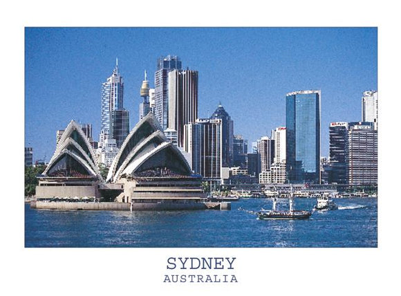 POSTCARD SYDNEY OPERA HOUSE SKYLINE