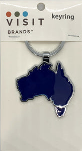 KEYRING CHROME AUSTRALIA ENAMEL