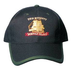 CAP TC TWILL NAVY GREEN EDGE NORFOLK ISLAND THE BOUNTY