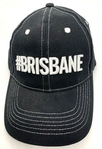 CAP BRUSHED COTTON BLACK #BRISBANE