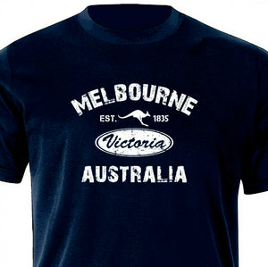 ADULT T/S MELB 1835 & ROO NAVY M