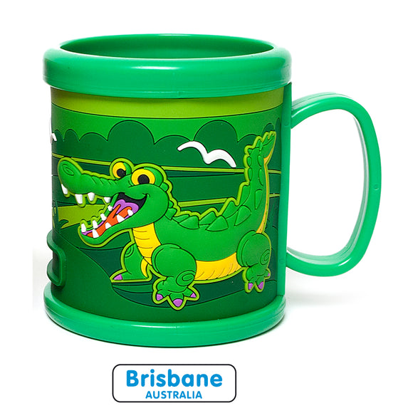 PVC 3D MUG COMIC CROCODILE GREEN BRISBANE