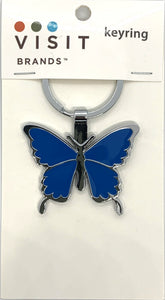 KEYRING CHROME ULYSSES BUTTERFLY ENAMEL