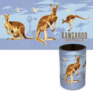CAN COOLER VINTAGE KANGAROO AUST 3 kangaroos