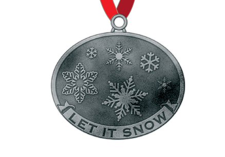 HANGING ORNAMENT LET IT SNOW SNOWFLAKES