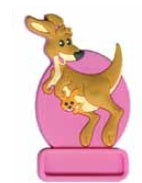 MAGNET SOFT PVC 3D KANGAROO PINK MACKAY