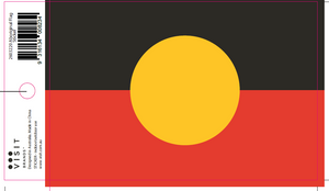 STICKER digital ABORIGINAL FLAG 80x140mm