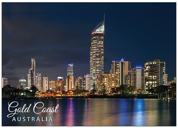 POSTCARD GOLD COAST AT NIGHT