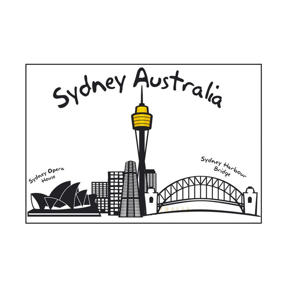 GALLERY MAGNET SYDNEY AUST skyline white background