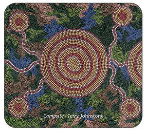 COASTER NON SLIP 6 SET CAMPSITE by TERRY JOHNSTONE, TOBWABBA