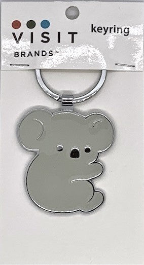 KEYRING CHROME KOALA ENAMEL