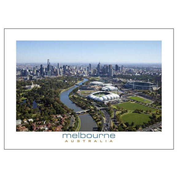 POSTCARD MELBOURNE YARRA RIVER CITY