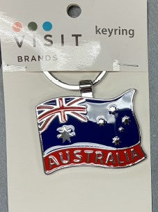 KEYRING CHROME Australian Flag