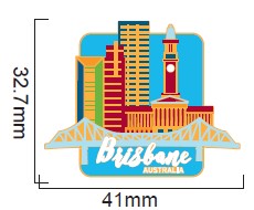 MAGNET METAL BRISBANE SKYLINE small size