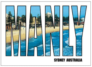 POSTCARD MANLY WORD