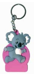 KEYRING SOFT PVC 3D KOALA PINK PORT DOUGLAS