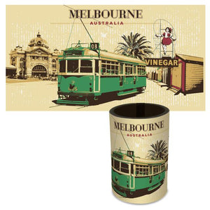 CAN COOLER MELB vintage tram/ffs/beach boxes
