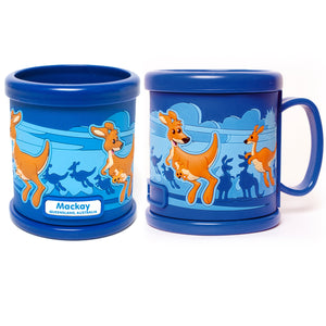 PVC 3D MUG KANGAROO BLUE MACKAY AUSTRALIA