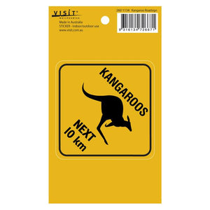 STICKER digital KANGAROO ROAD SIGN 80x120mm