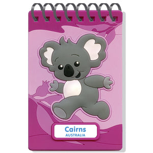 NOTEBOOK SOFT PVC KOALA PINK CAIRNS