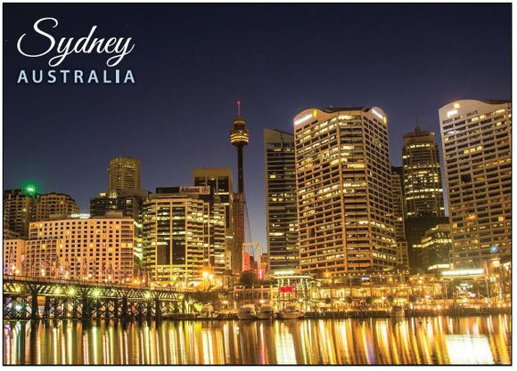 POSTCARD Sydney Tower at night