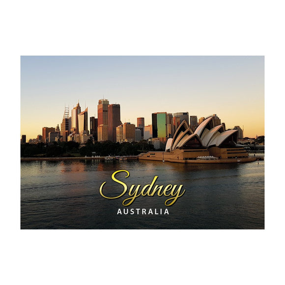 MAGNET WOODEN 3D SYDNEY OPERA HOUSE AND CITY DUSK