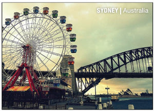 POSTCARD SYDNEY LUNA PARK AND BRIDGE