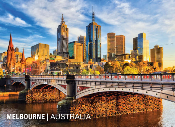 POSTCARD PRINCESS BRIDGE MELBOURNE AUSTRALIA