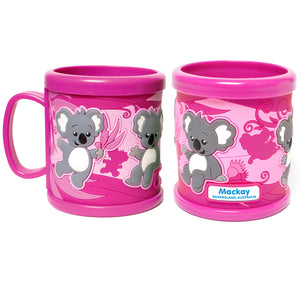 PVC 3D MUG KOALA PINK MACKAY AUSTRALIA