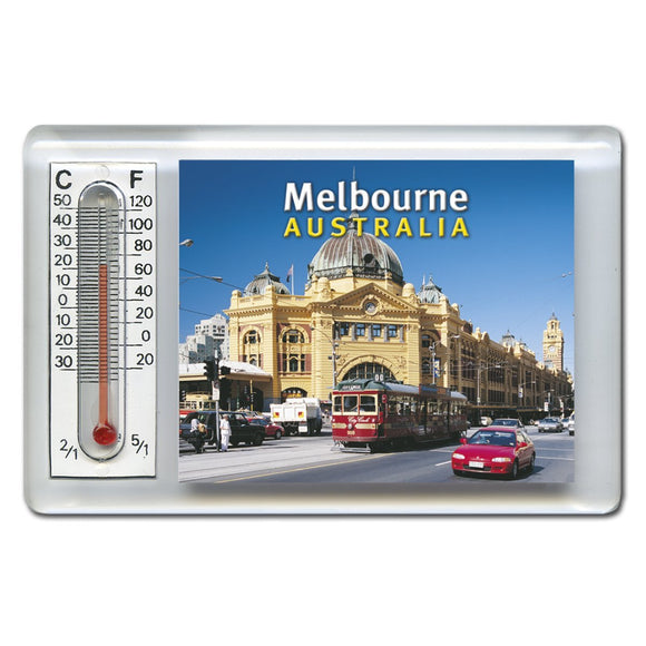 THERMOMETER MAGNET MELB FLINDERS ST