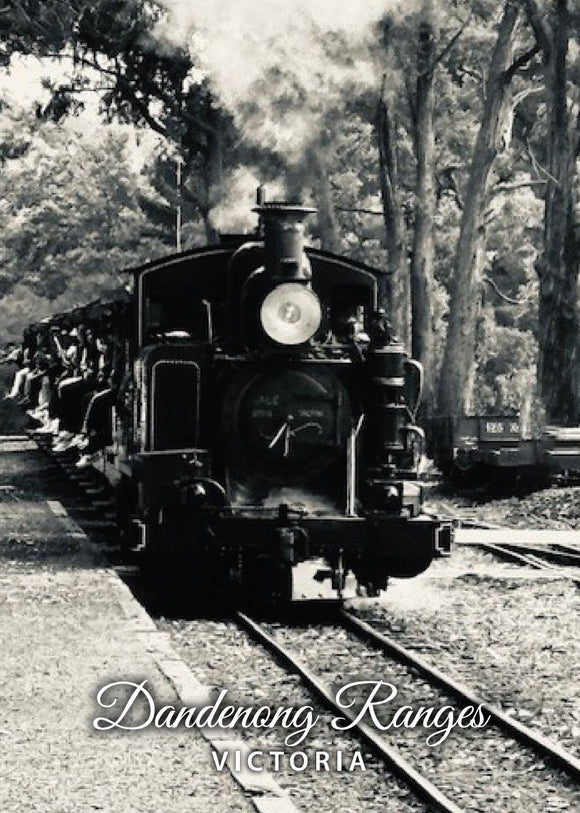 POSTCARD PUFFING BILLY B&W