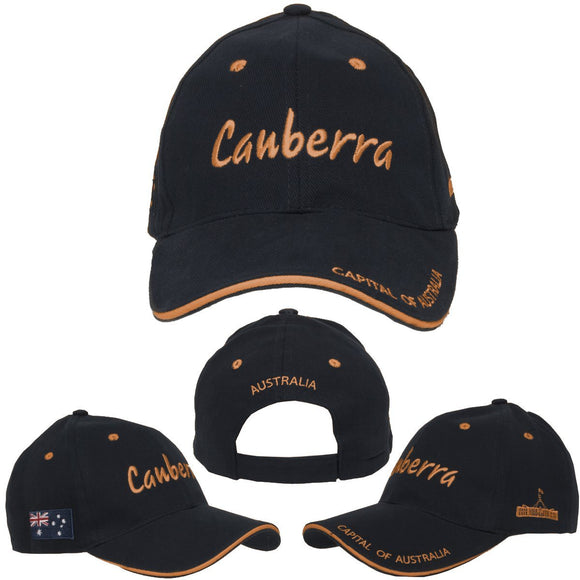 CAP BC CANBERRA PARLIAMENT HOUSE AUSTRALIAN FLAG BLACK/ORANGE NFR