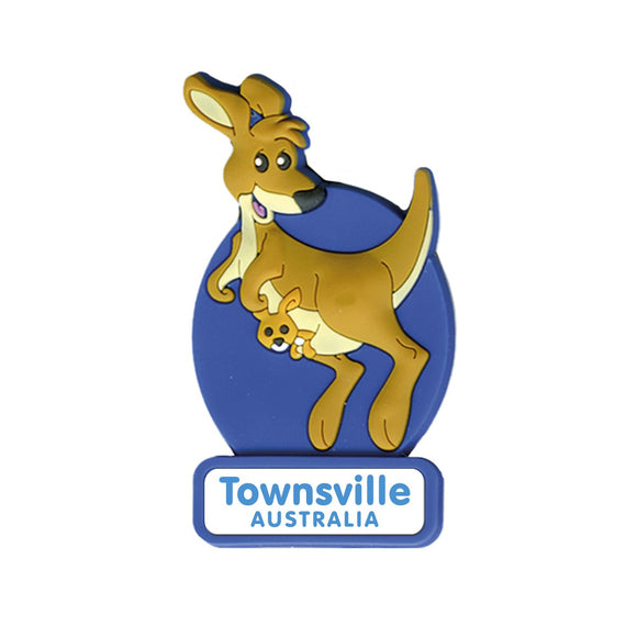 MAGNET SOFT PVC 3D KANGAROO BLUE TOWNSVILLE