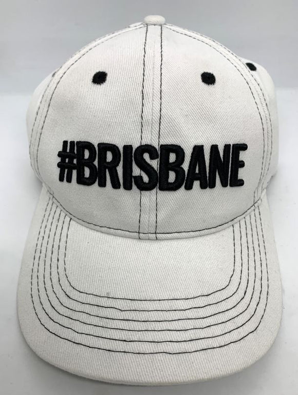 CAP BRUSHED COTTON WHITE #BRISBANE