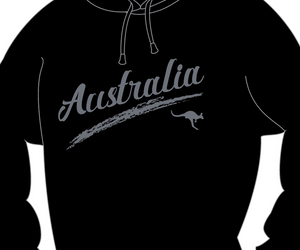 HOODIE ADULT AUSTRALIA & ROO (BL) XL