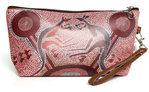 COSMETIC BAG TOBWABBA KANGAROOS FIGHTING BY GRAHAM RIDGEWAY