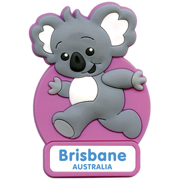 MAGNET SOFT PVC 3D KOALA PINK BRISBANE