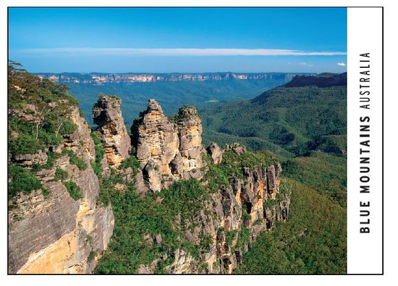 POSTCARD BLUE MOUNTAINS Three Sisters Blue Sky