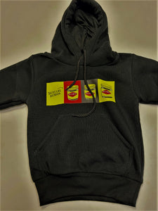 HOODIE KIDS BLACK SIZE 4 VEGEMITE POP ART