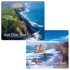 COASTER NON SLIP 2 SET GREAT OCEAN ROAD (3730693/3730695)