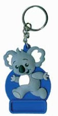 KEYRING SOFT PVC 3D KOALA BLUE HERVEY BAY QLD AUSTRALIA