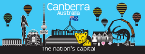 STICKER digital CANBERRA skyline montage