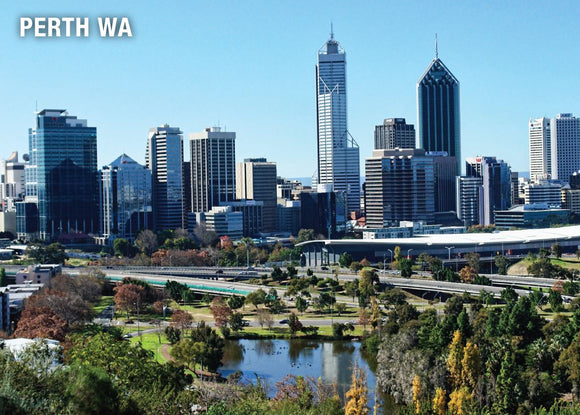 POSTCARD PERTH FROM KINGS PARK WA