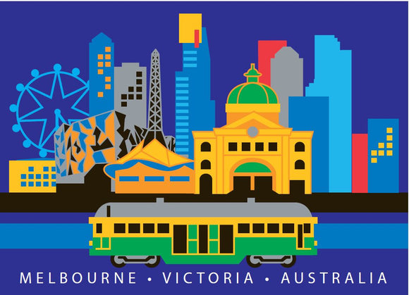 POSTCARD MELBOURNE ICONS